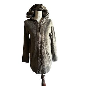 OLIVER WOMENS HOODED SWEATER GRAY 2 ZIPPER POCKETS SZ MEDIUM